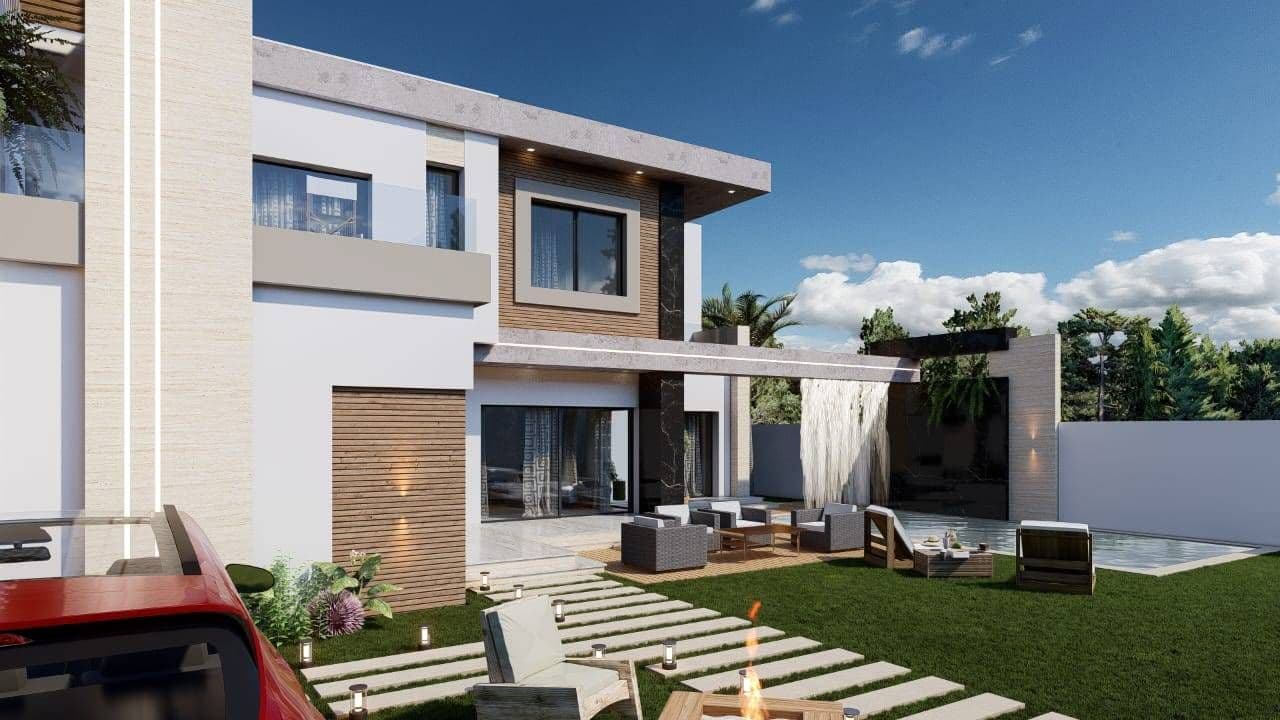 une luxueuse villa avec une belle vue sur mer