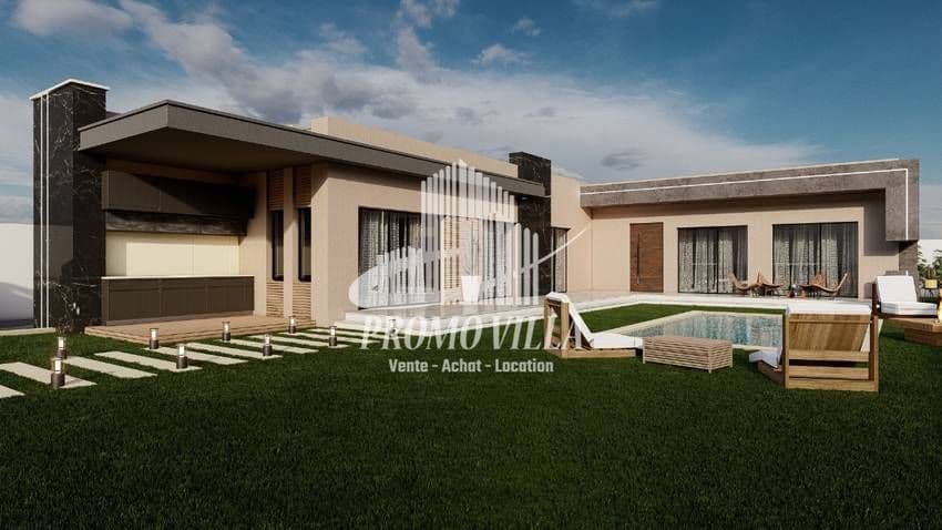 charmante villa plain-pied avec piscine à monchar, à 10 min de hammamet yasmine