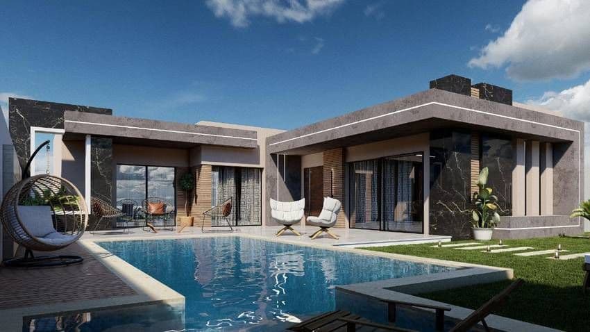 villa moderne plain-pied avec piscine à hammamet sud