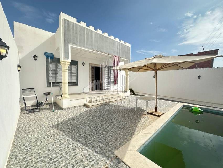 villa s+3 plain-pied avec piscine à hammamet