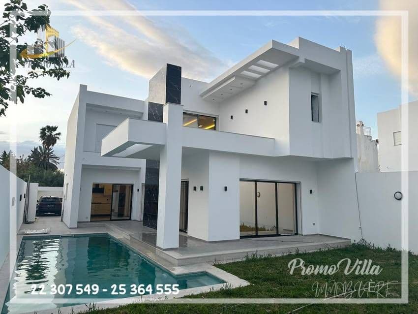 villa de style moderne, bien située à l'entrée d'hammamet 