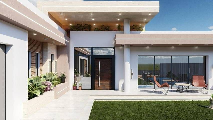 villa en cours de finition dans un quartier calme